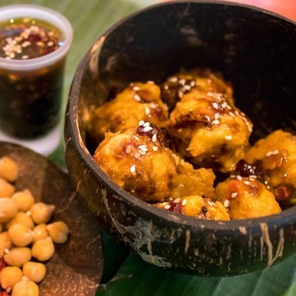 Chickpea Balls in hot sauce recipe